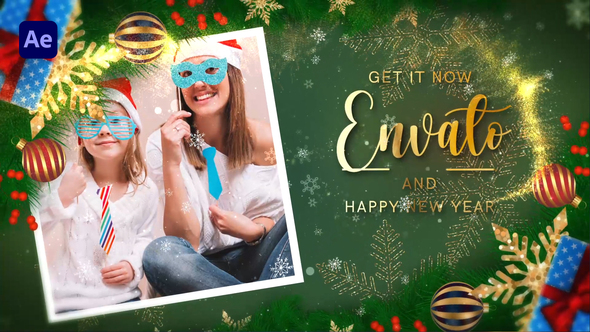 Merry Christmas Slideshow II Happy New Year 2025 Openers template preview