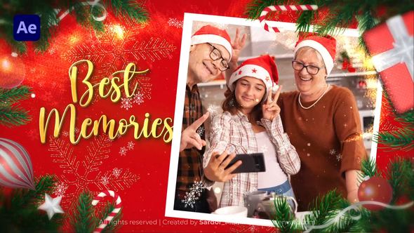 Merry Christmas Slideshow 2025 Openers template preview
