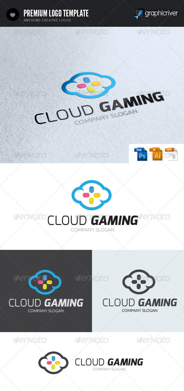 Cloud Gaming Logo - Nature Logo Templates