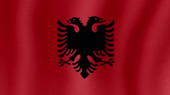 The National Flag of Albania