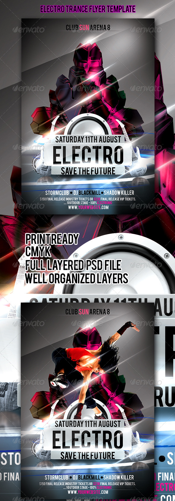 Electro Trance Flyer Template - Events Flyers