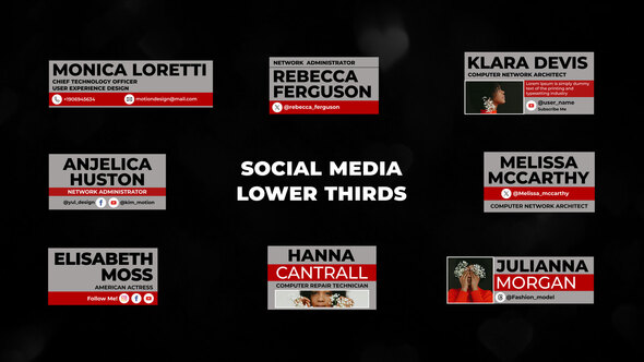 Social Media Lower Thirds | AE Titles template preview