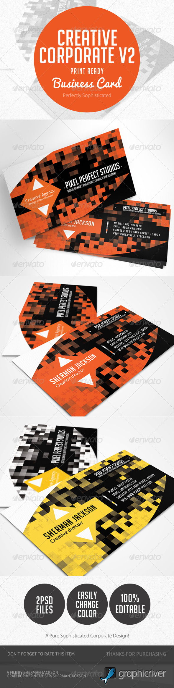 Creative Corporate Business Card V.2 - Corporate Business Cards