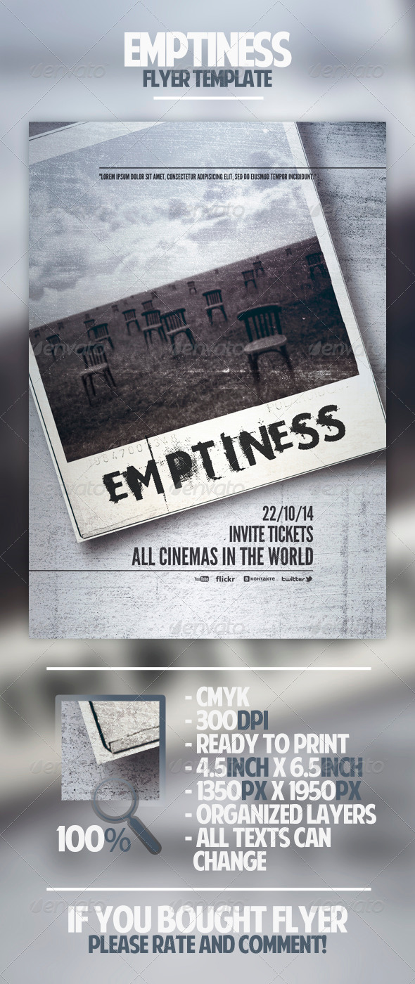Emptiness Flyer Template - Miscellaneous Events