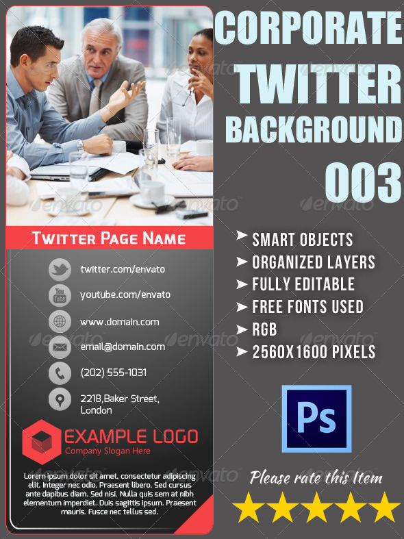 Corporate Twitter Background 03 - Twitter Social Media