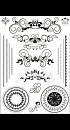 Border of the Flourishes and Calligraphy Letters