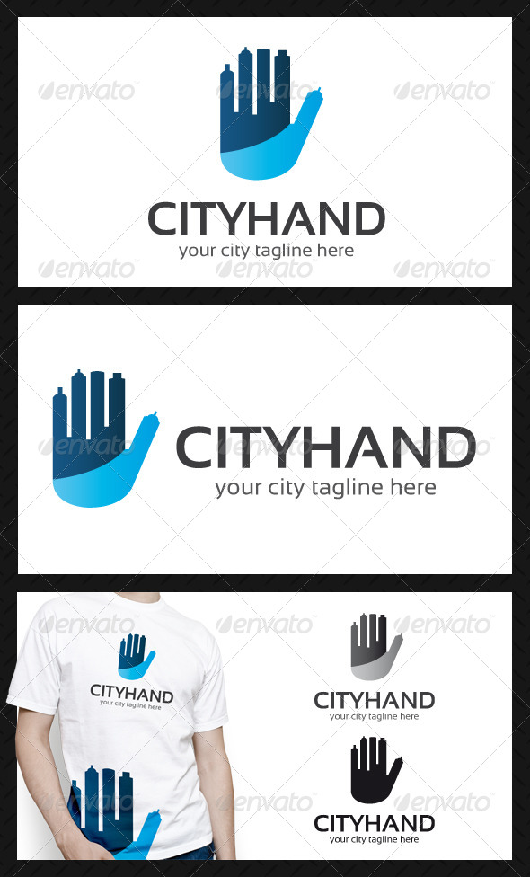 City Hand Logo Template - Buildings Logo Templates