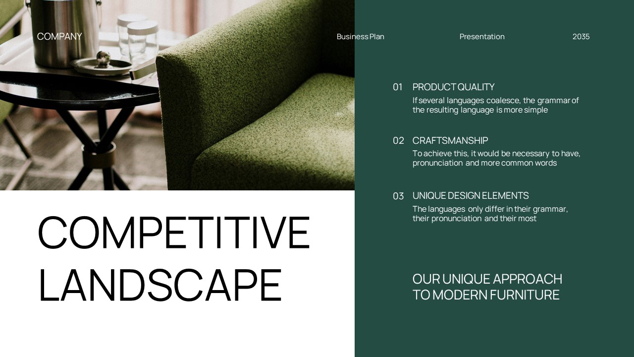Green White Modern Minimalist Business Plan PPT Presentation ...