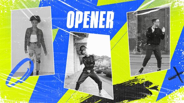 Grunge Opener | MOGRT Premiere Pro template preview