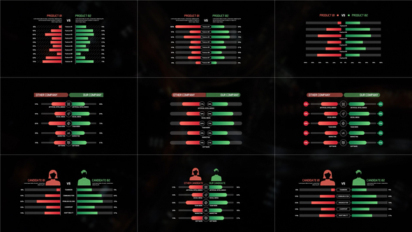 Comparison Chart Infographics template preview