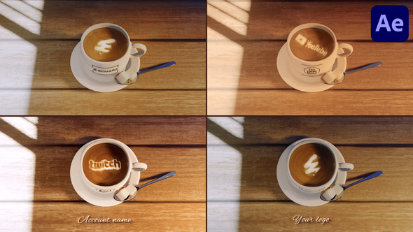Coffee Logo Reveal for After Effects Logo Stings template preview