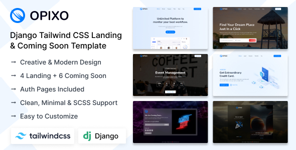 Opixo - Django Landing & Coming Soon Template