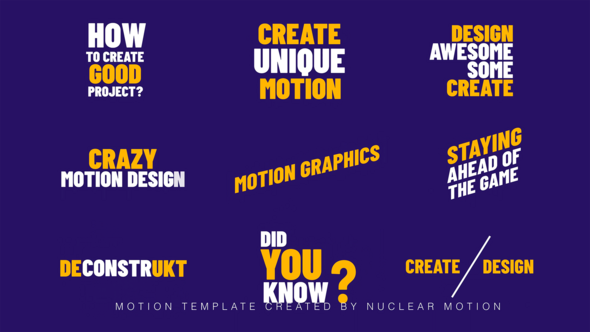 Text Animation Titles template preview