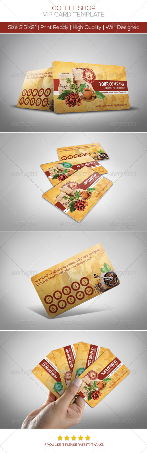 Coffee Card - Loyalty Cards Cards & Invites