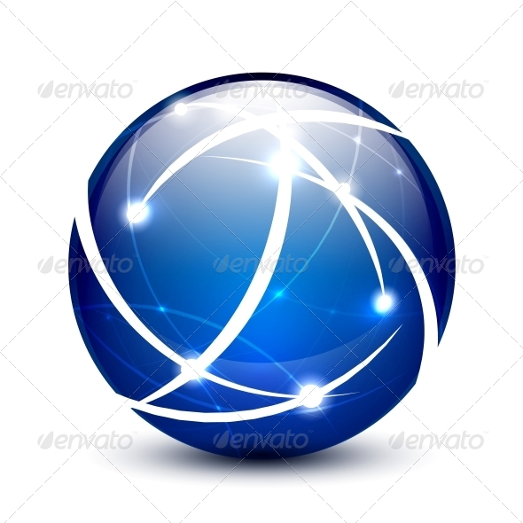 Vector Communication Globe Icon Concept - Web Elements Vectors