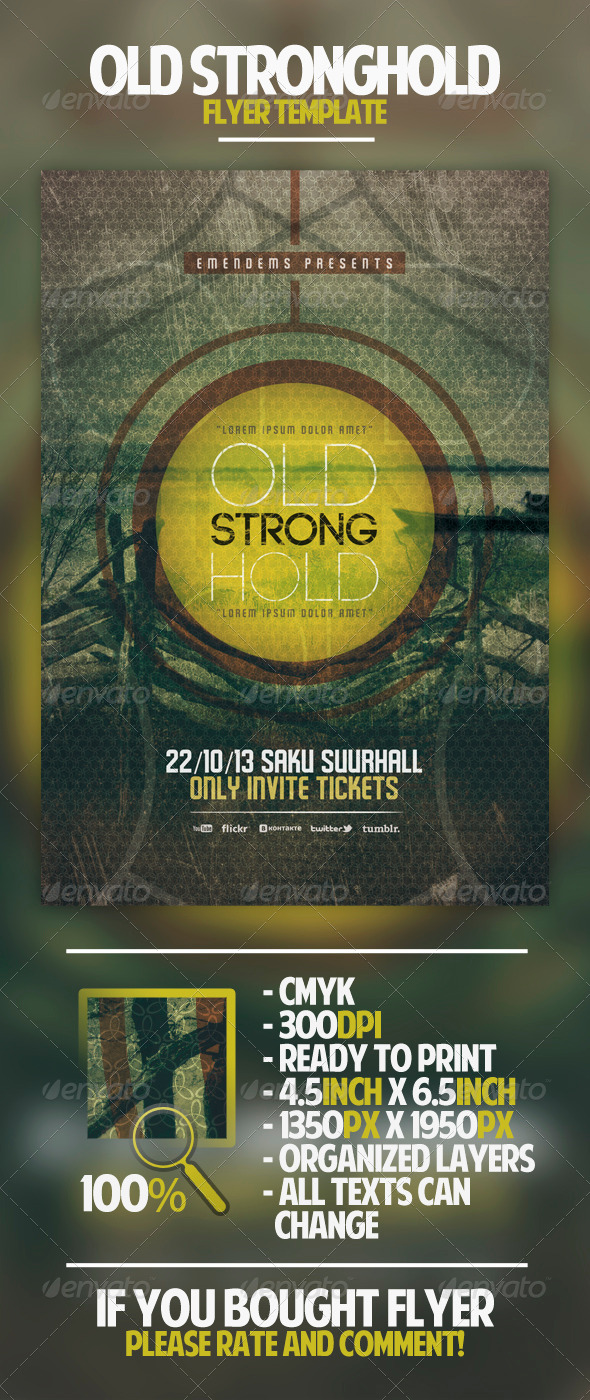 Old Stronghold Flyer Template - Miscellaneous Events