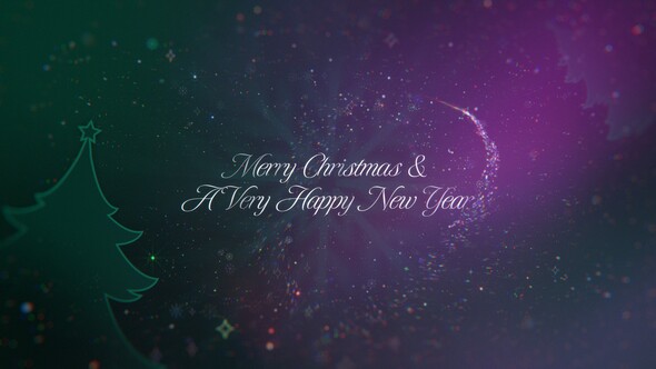 Elegant Christmas Message Video Displays template preview