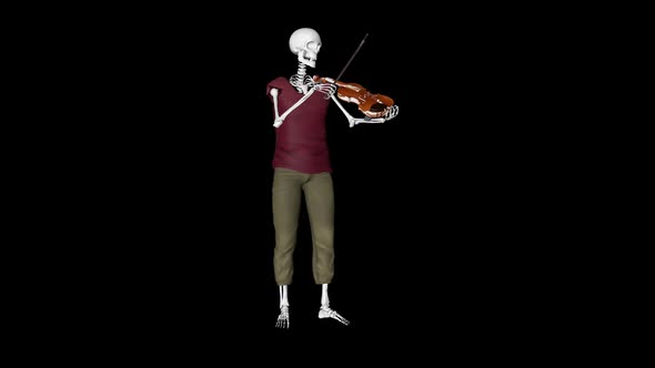 Skeleton Playing Violin alt