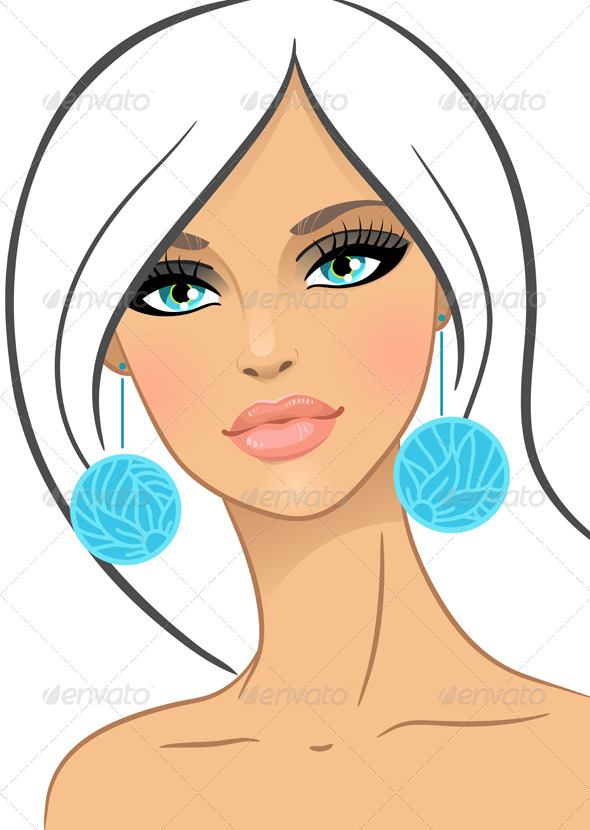 Girl in Fashion Style - People Characters