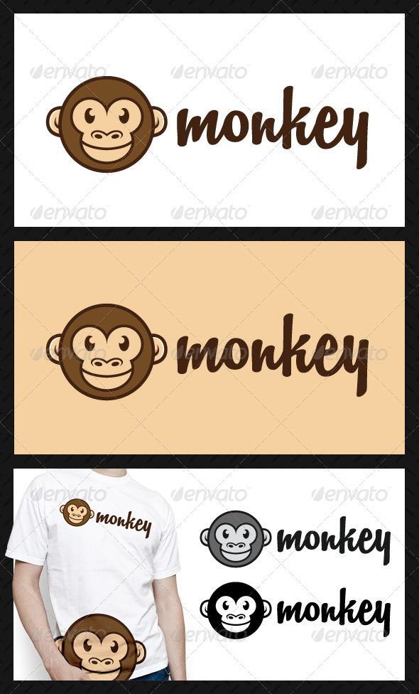 Monkey Logo Template - Animals Logo Templates