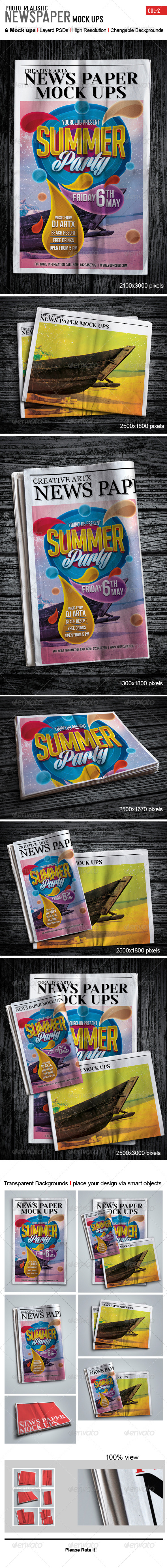 Newspaper Mockups - Miscellaneous Print