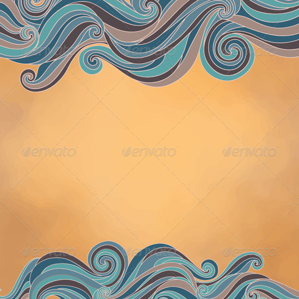 Abstract Background with Waves, Paper Texture - Backgrounds Decorative
