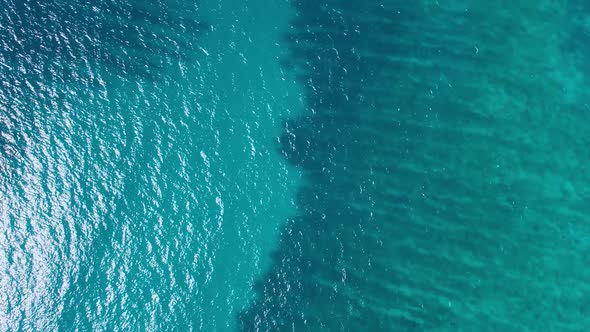 Ocean Water Cenital Shot From Drone