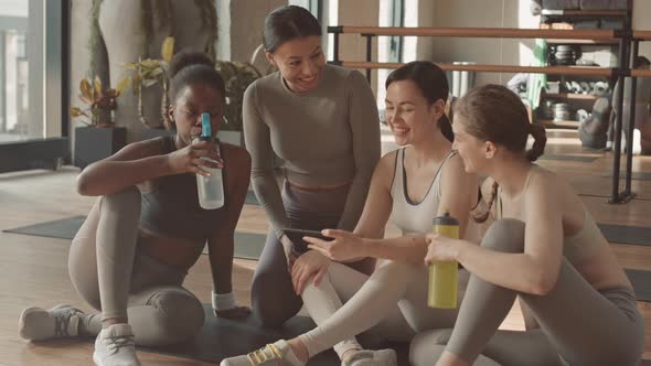 Girls Chatting after Fitness Training alt