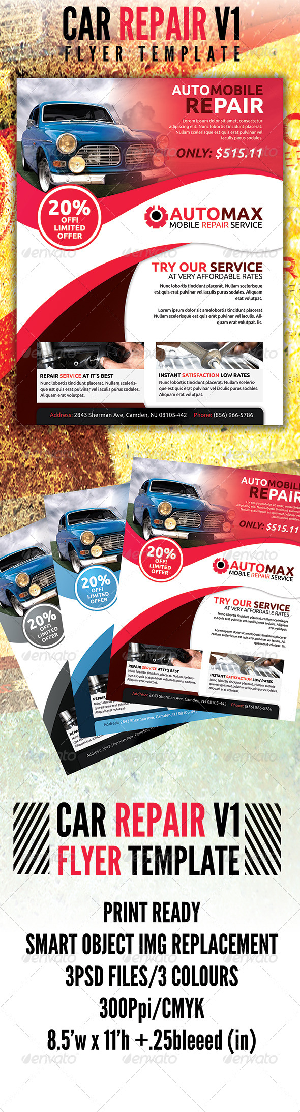 Automobile Flyer v1 - Flyers Print Templates