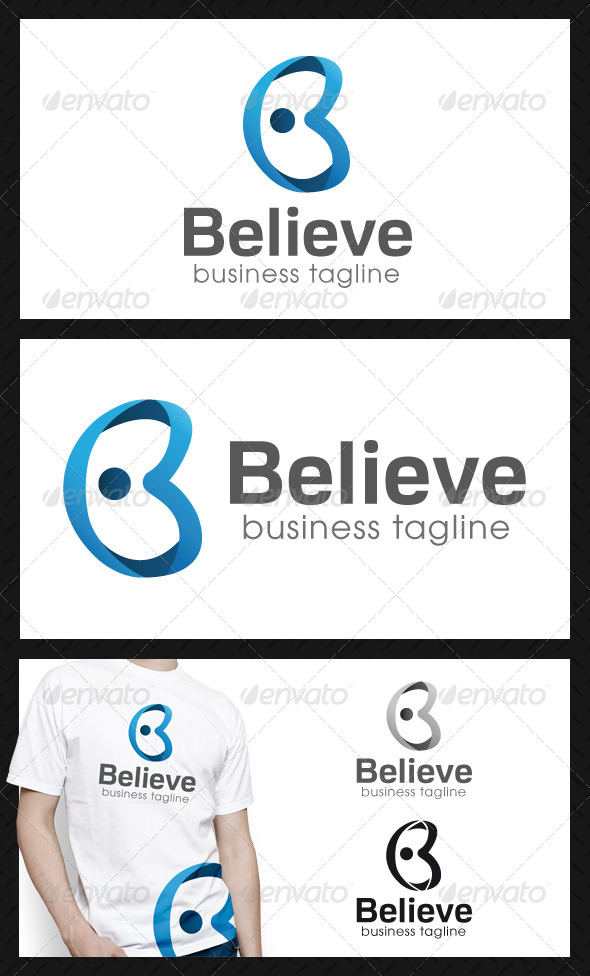 Believe Letter B Logo Template - Letters Logo Templates