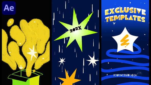 New Year Vertical Opener for After Effects Openers template preview