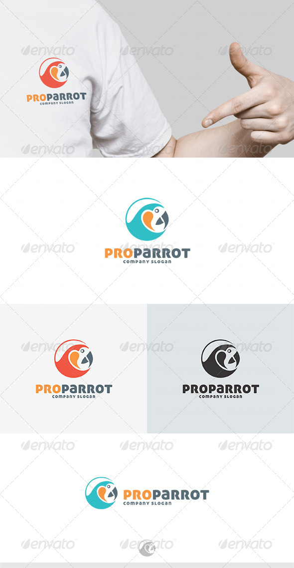 Pro Parrot Logo - Animals Logo Templates