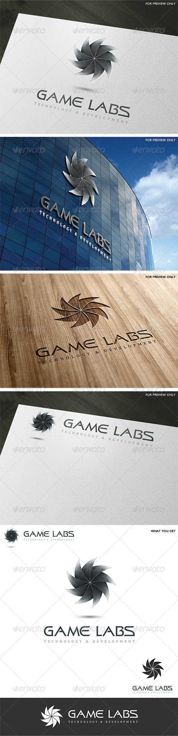 3D Game Labs Logo Template v3 - 3d Abstract