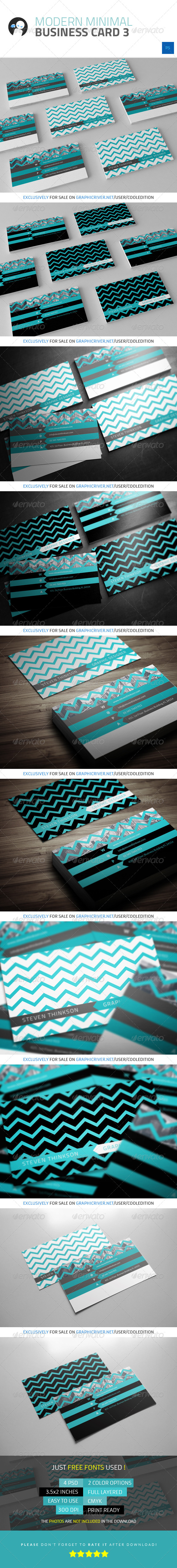 Modern Minimal Business Card 3 - Creative Business Cards