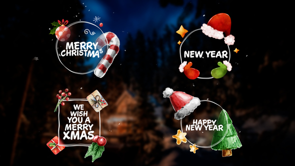 Christmas Titles - Lower Thirds Titles template preview