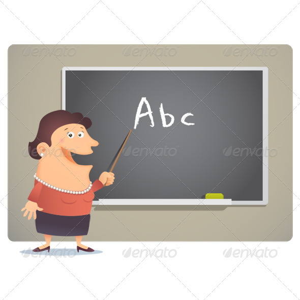 Woman Teaching - People Illustrations