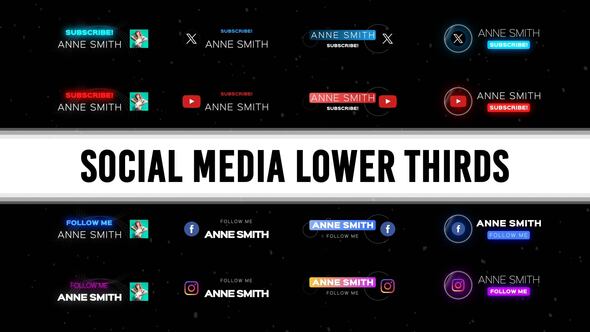 Social Media Lower Thirds Titles template preview