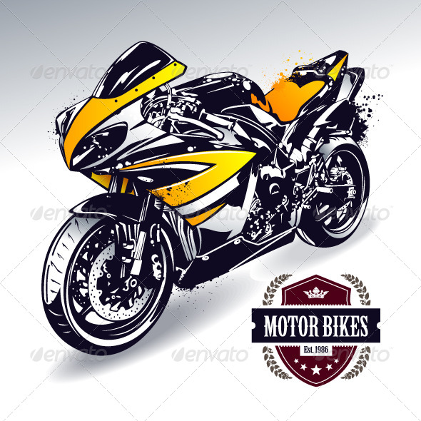 Sport Motorbike - Vectors