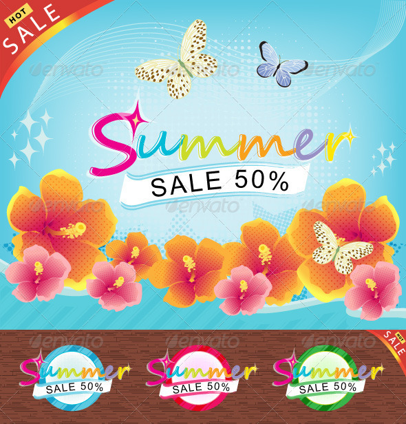 Summer Sale Theme ! - Conceptual Vectors