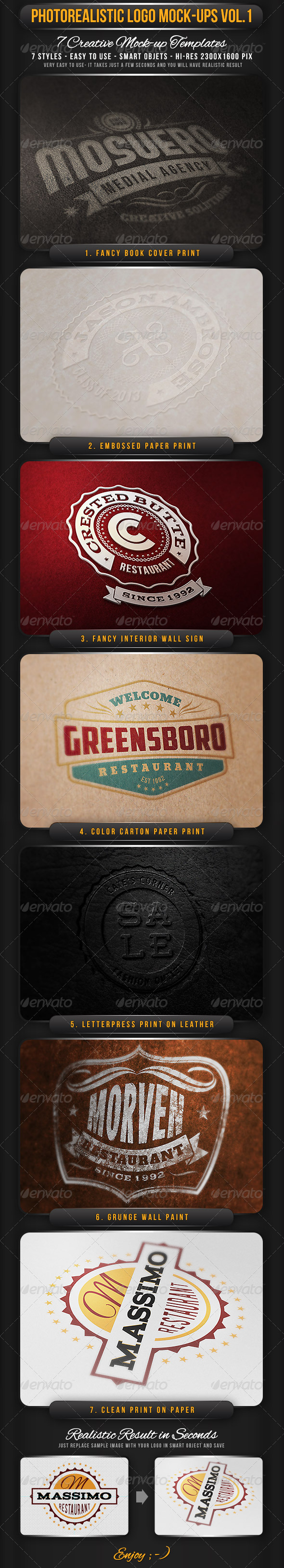 Photorealistic Logo Mock-Up Vol.1 - Logo Product Mock-Ups