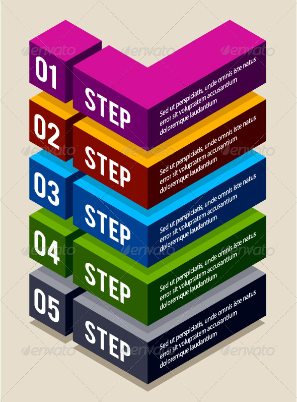 Simple 3D Number Options Banners - Vectors