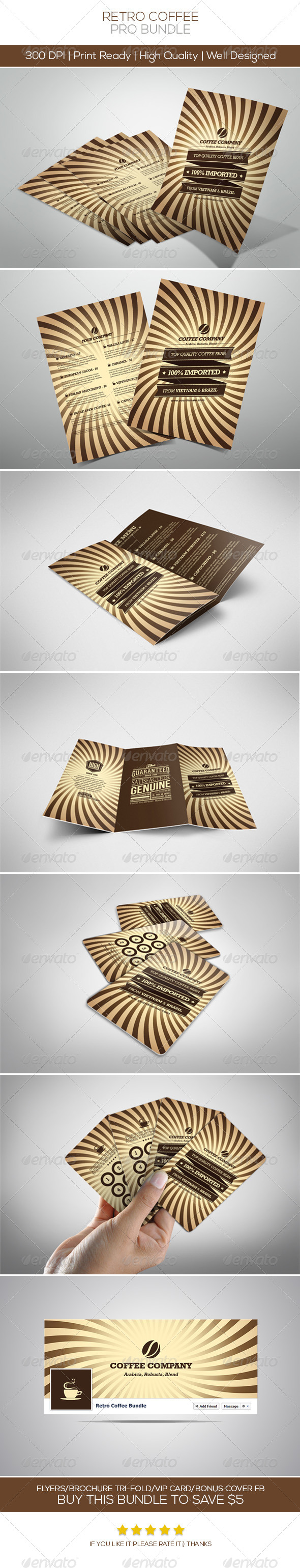 Retro Coffee Bundle - Restaurant Flyers