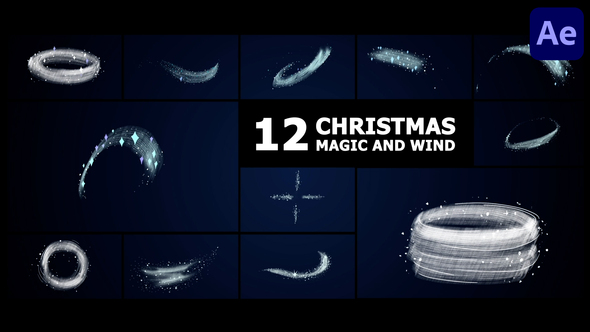 Christmas Snow Swirls | After Effects Elements template preview