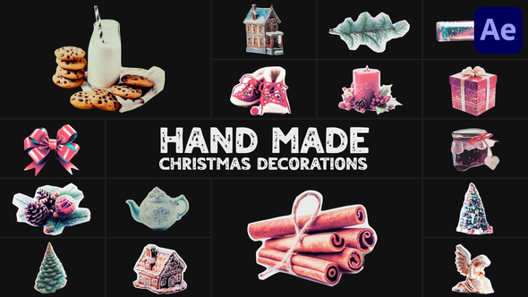 Hand Made Christmas Decorations | After Effects Elements template preview