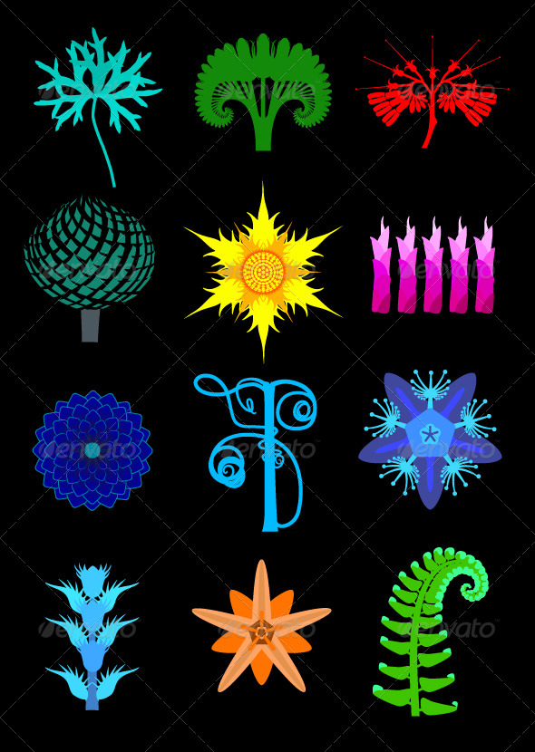 Graphic Flowers Vector Pack - Flowers & Plants Nature