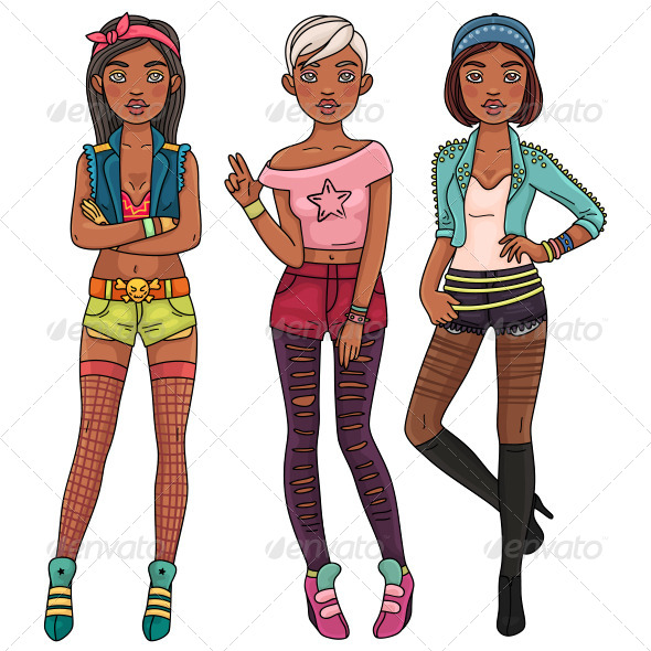 Fashion RnB Girls - People Characters
