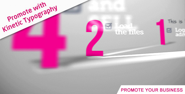 Promote WithKinetic Typography - VideoHive 4604618
