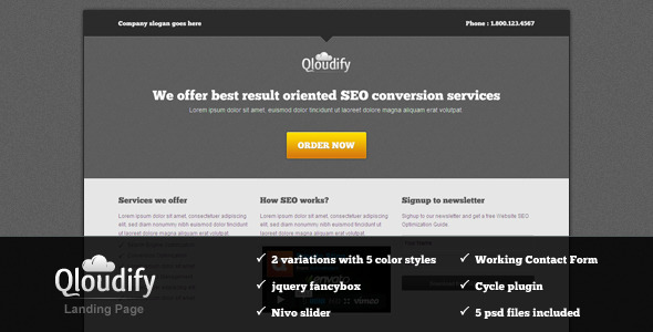 Qloudify Business Landing Page by tansh