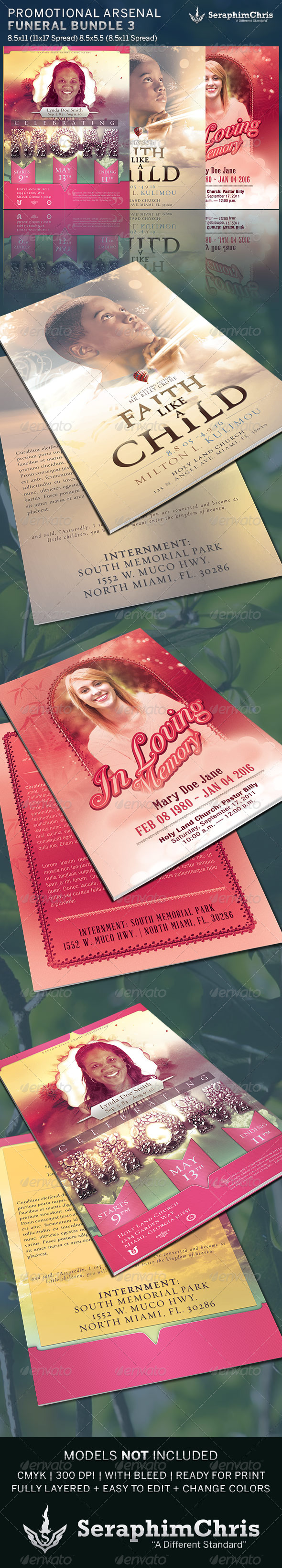 Promotional Arsenal Funeral Program Bundle 3 - Informational Brochures