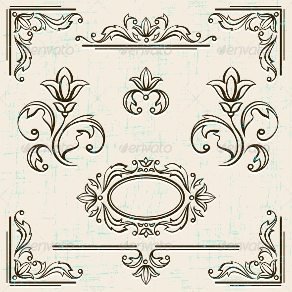Page Decoration Vintage Frames. - Decorative Symbols Decorative